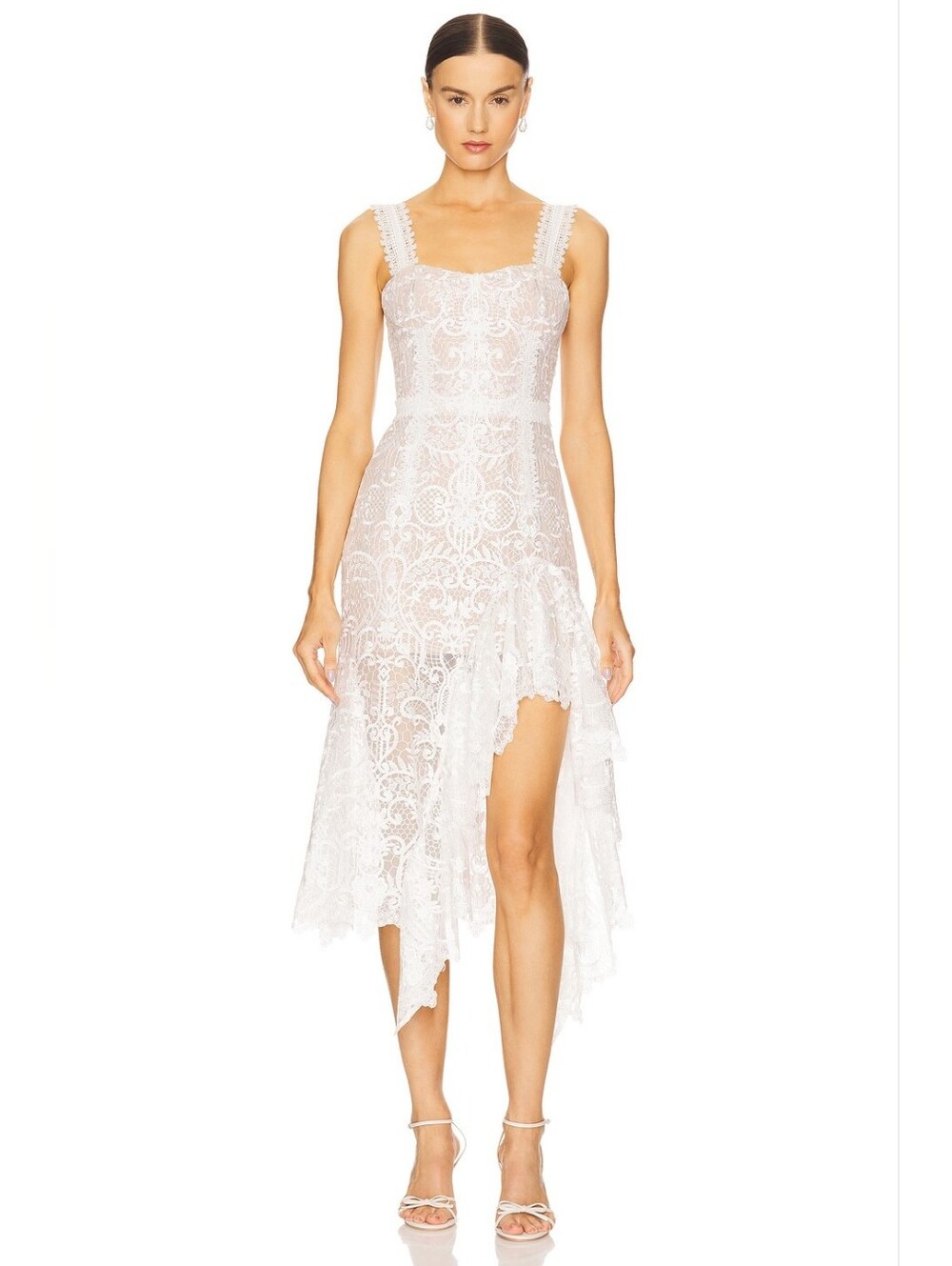 NWT Bronx and Banco Tiffany Blanc Lace Dress in White Small